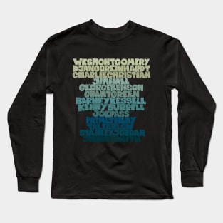 Jazz Legends in Type: The Jazz Guitarists Long Sleeve T-Shirt